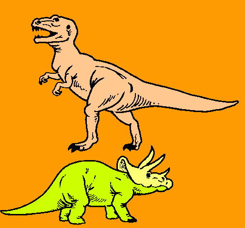 Triceratops y tiranosaurios rex