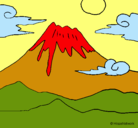 Dibujo Monte Fuji pintado por belen