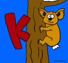 Dibujo Koala pintado por ban