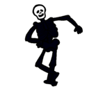 Dibujo Esqueleto contento pintado por geronimo