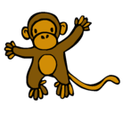 Dibujo Mono pintado por rocio