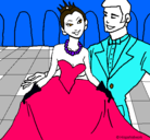 Dibujo Princesa y príncipe en el baile pintado por Giova