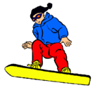 Dibujo Snowboard pintado por cr9