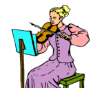 Dibujo Dama violinista pintado por MariadelMar