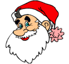 Dibujo Cara Papa Noel pintado por snoopy