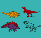 Dibujo Dinosaurios de tierra pintado por tigre