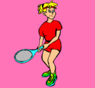 Dibujo Chica tenista pintado por guillermo.h.d.
