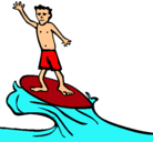 Dibujo Surfista pintado por maradona
