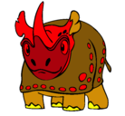 Dibujo Rinoceronte pintado por rajeshramayan