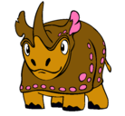 Dibujo Rinoceronte pintado por mikel