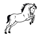 Dibujo Caballo saltando pintado por cavall