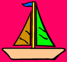 Dibujo Barco velero pintado por rogelio