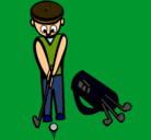 Dibujo Jugador de golf II pintado por cristinaa.
