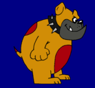 Dibujo Bulldog inglés pintado por moises