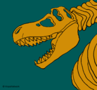 Dibujo Esqueleto tiranosaurio rex pintado por felipecastellanos
