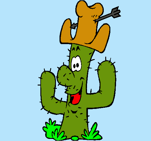 Cactus con sombrero