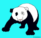 Dibujo Oso panda pintado por kittycat