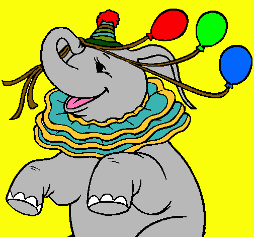 Elefante con 3 globos