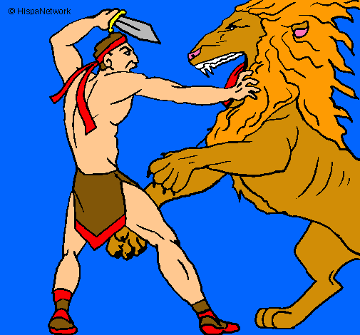 Gladiador contra león