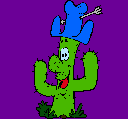 Cactus con sombrero