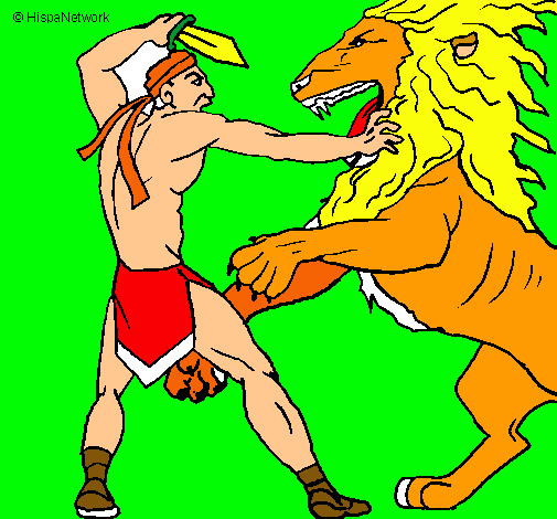 Gladiador contra león