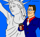 Dibujo Estados Unidos de América pintado por alertaroja