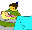 Dibujo La princesa durmiente y el príncipe pintado por SILVIA