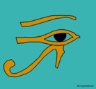 Dibujo Ojo Horus pintado por melanileis