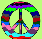 Dibujo Símbolo de la paz pintado por esmeralda