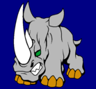 Dibujo Rinoceronte II pintado por mathias