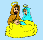 Dibujo Natividad pintado por hellen