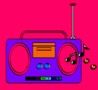 Dibujo Radio cassette 2 pintado por tedi