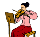 Dibujo Dama violinista pintado por lupita