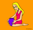 Dibujo Mujer y jarrón pintado por Marazul