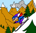 Dibujo Esquiador pintado por LEO