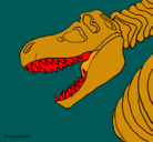 Dibujo Esqueleto tiranosaurio rex pintado por gonzalo