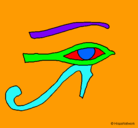 Dibujo Ojo Horus pintado por TJ