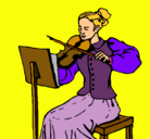Dibujo Dama violinista pintado por pucca