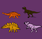 Dibujo Dinosaurios de tierra pintado por hugo