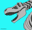 Dibujo Esqueleto tiranosaurio rex pintado por diegotellez