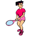 Dibujo Chica tenista pintado por julianaduquino