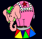 Dibujo Elefante actuando pintado por lenin
