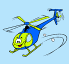 Dibujo Helicóptero pintado por PAULI