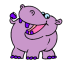 Dibujo Hipopótamo pintado por ALLEGRA