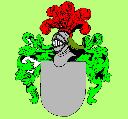 Escudo de armas y casco