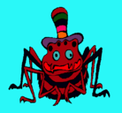 Dibujo Araña con sombrero pintado por brian