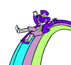 Dibujo Duende en el arco iris pintado por yael