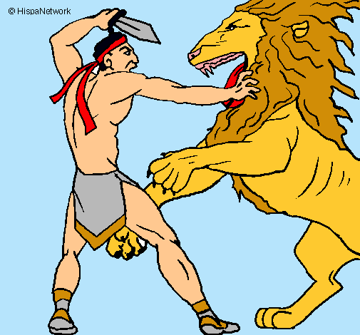 Gladiador contra león