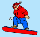 Dibujo Snowboard pintado por adrian