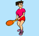Dibujo Chica tenista pintado por emat